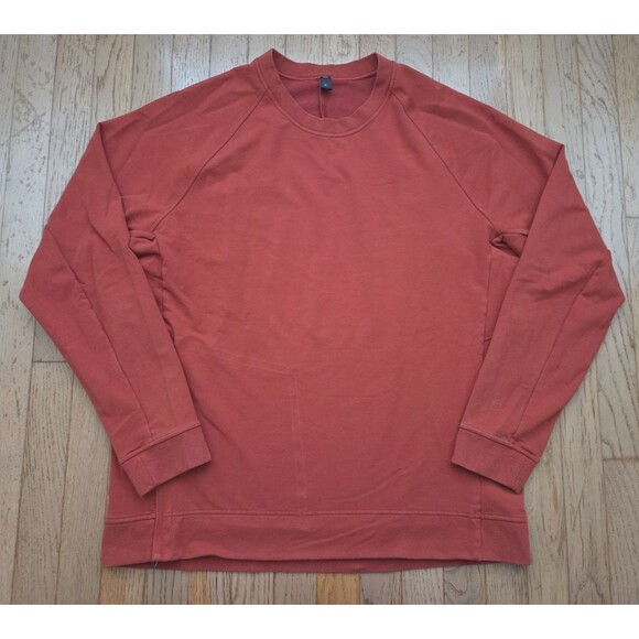 Lululemon City Sweat Crew Neck Pullover Stretch French Terry Size XL Aztec Brick - Picture 1 of 6